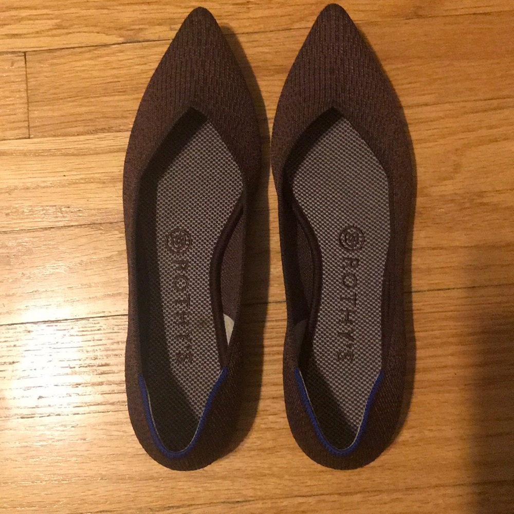 Rothy’s size 8 in truffle python, worn once!